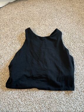 Athleta Black High-Neck Crop Tank